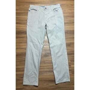 Stitchs Britches 5 Pocket Light Gray Performance Chino Pants Men's Sz 35x32
